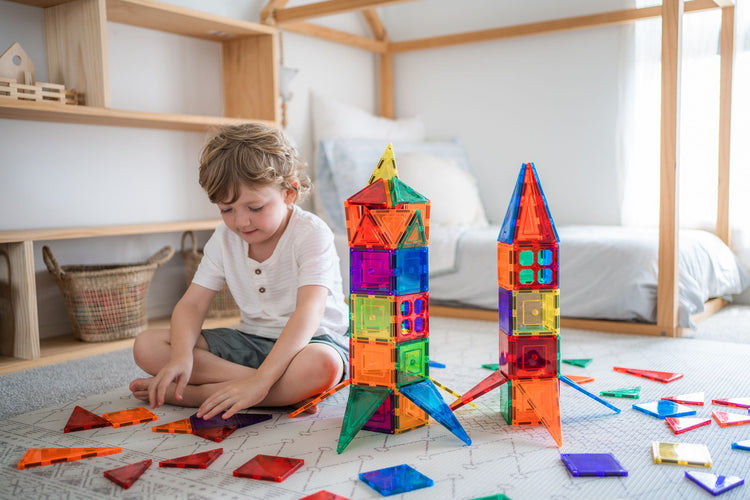 Magnetic Tiles 64 pack | Rainbow Toybox | Quality Toys & Learning Resources