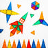 Magnetic Tiles 64 pack | Rainbow Toybox | Quality Toys & Learning Resources