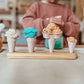 Wooden Icecream Cone Stand 4-Hole