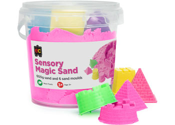 Sensory Magic Sand 600g with Moulds (In assorted colours)