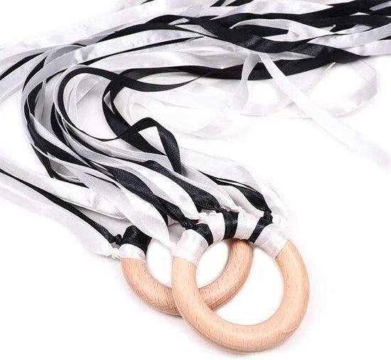 Dancing Ribbon Ring - Black & White | Rainbow Toybox | Quality Toys & Learning Resources